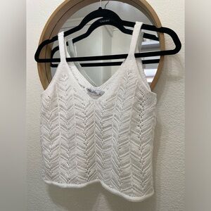 Cream Ribbed Cropped Camisole